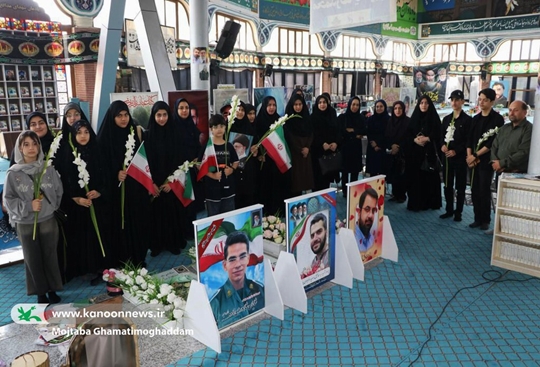 گلزار شهدای رشت گلباران دستان نوجوانان‌شد/ نقش‌آفرینی کارکنان و اعضای کانون گیلان در بدرقه آقای شهید ایران